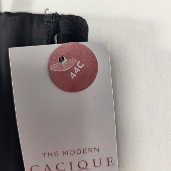 Cacique Lane Bryant Black Smooth Lightly Lined Multi Way Strapless Bra 44C Black - Picture 4 of 5